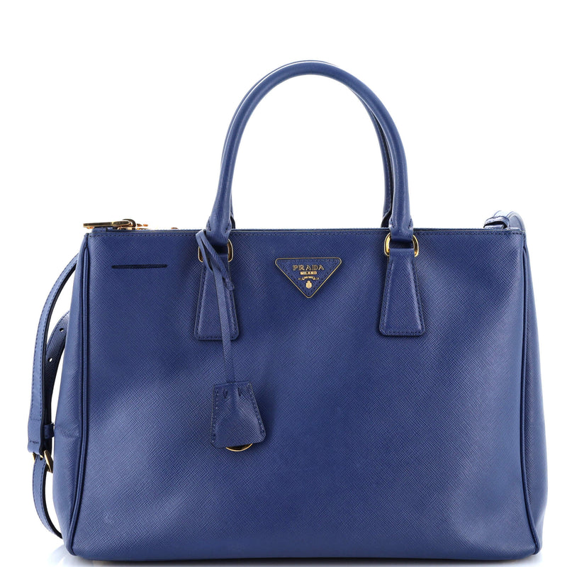 Double Zip Lux Tote Saffiano Leather