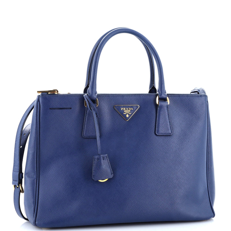Double Zip Lux Tote Saffiano Leather