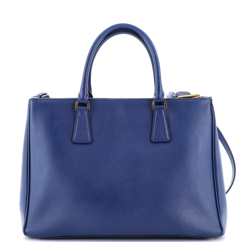 Double Zip Lux Tote Saffiano Leather