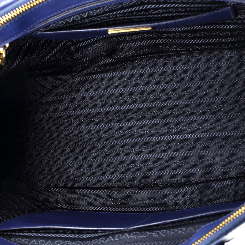 Double Zip Lux Tote Saffiano Leather