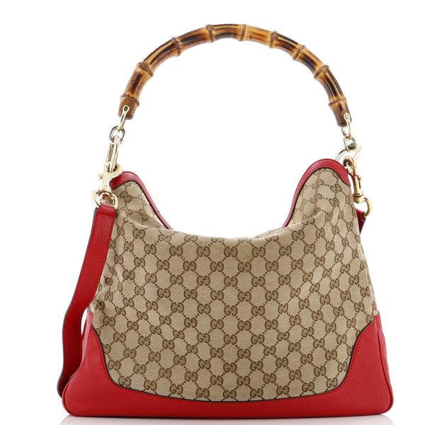 Diana Bamboo Shoulder Bag Gg Canvas