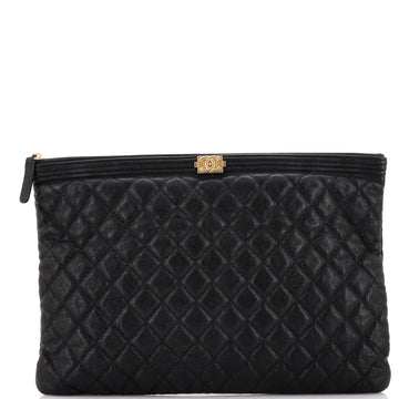 Boy O Case Clutch Quilted Caviar Medium