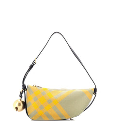 Shield Sling Shoulder Bag Check Canvas
