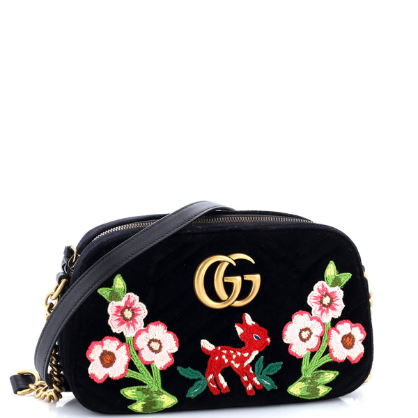 Gg Marmont Camera Bag Embroidered