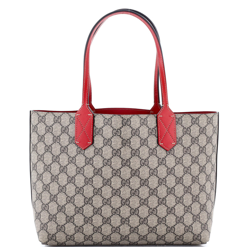 Reversible Tote Gg Print Leather Small