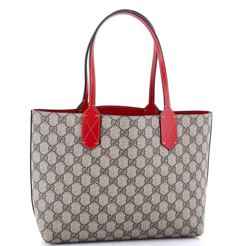 Reversible Tote Gg Print Leather Small