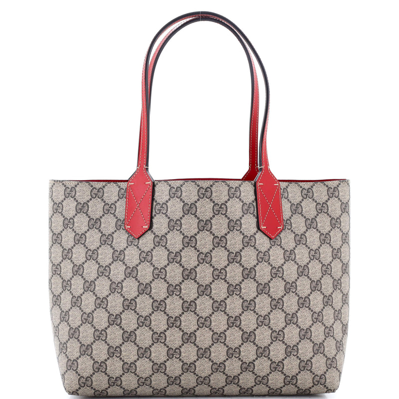 Reversible Tote Gg Print Leather Small