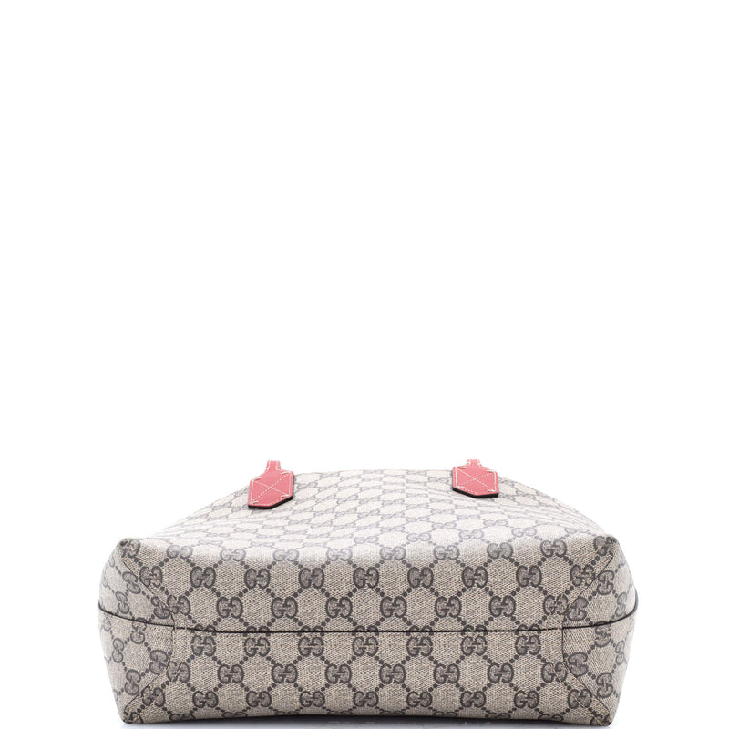Reversible Tote Gg Print Leather Small