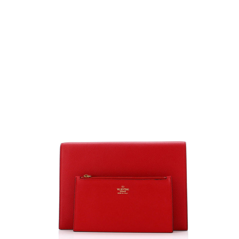 Vlogo Signature Flap Pouch Leather