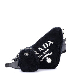 Triangle Logo Zip Crossbody Bag Terry