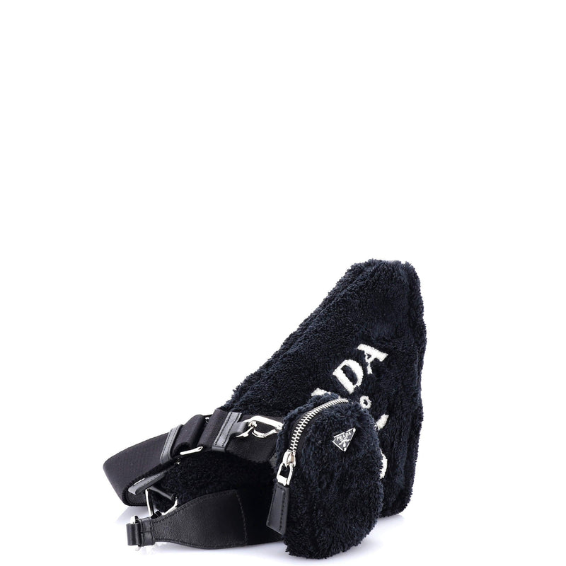 Triangle Logo Zip Crossbody Bag Terry