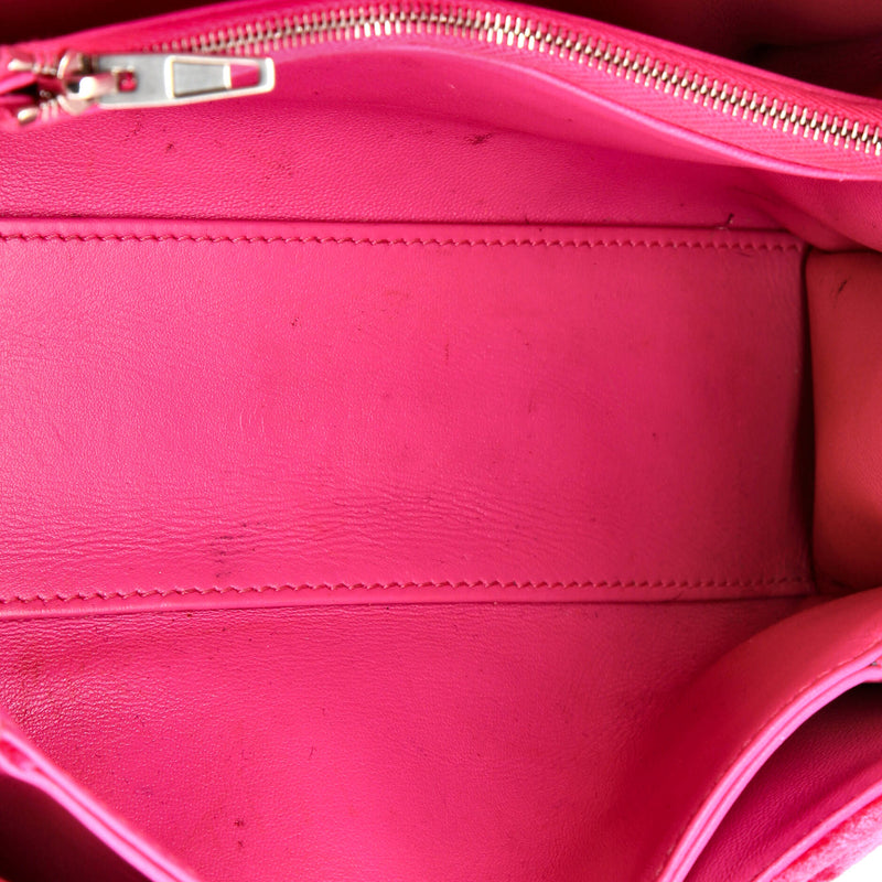 Crush Chain Flap Bag Quilted Velvet