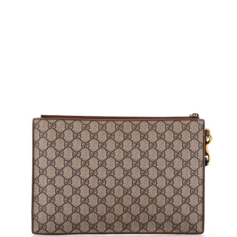 Courrier Pouch Gg Coated Canvas With