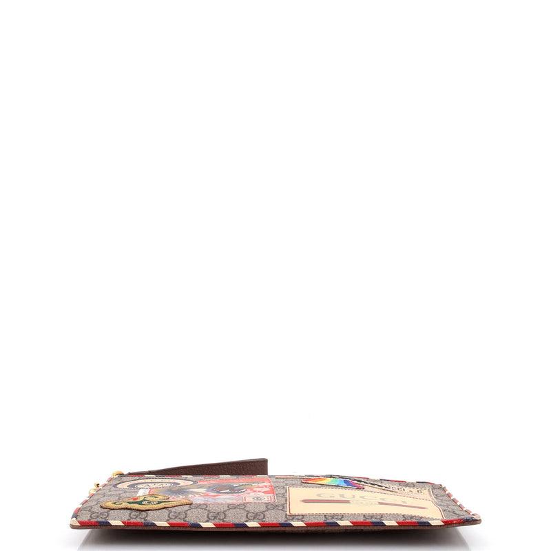 Courrier Pouch Gg Coated Canvas With