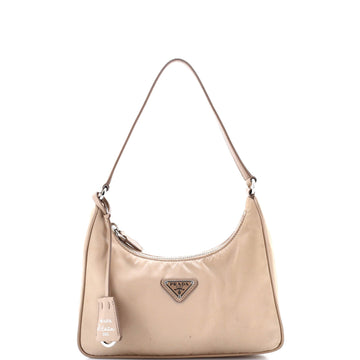 Re-Edition Hobo Tessuto With Saffiano