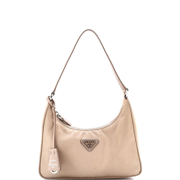 Re-Edition Hobo Tessuto With Saffiano