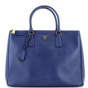 Double Zip Lux Tote Saffiano Leather