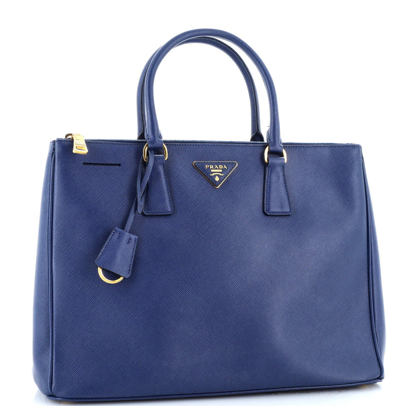 Double Zip Lux Tote Saffiano Leather