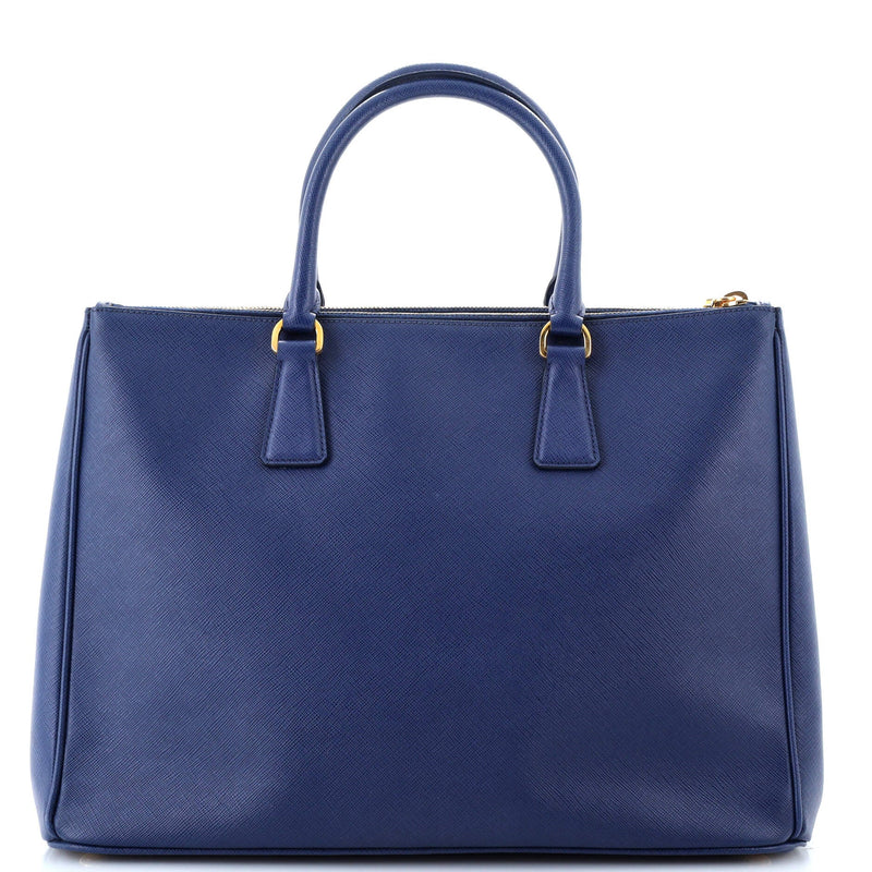 Double Zip Lux Tote Saffiano Leather