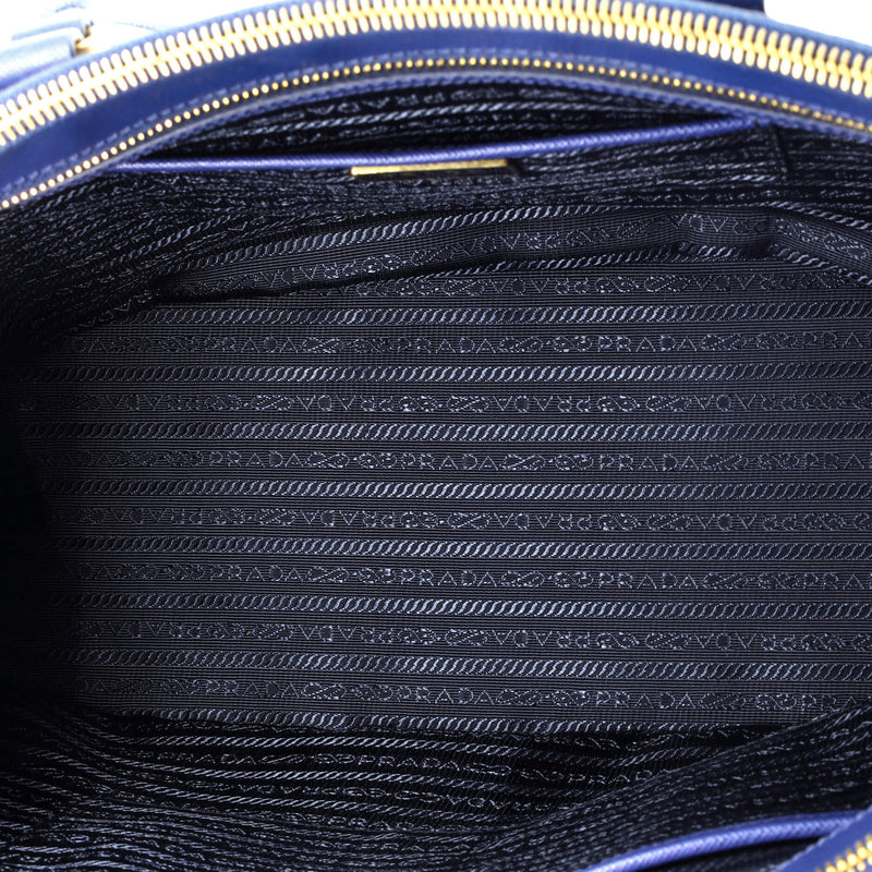 Double Zip Lux Tote Saffiano Leather