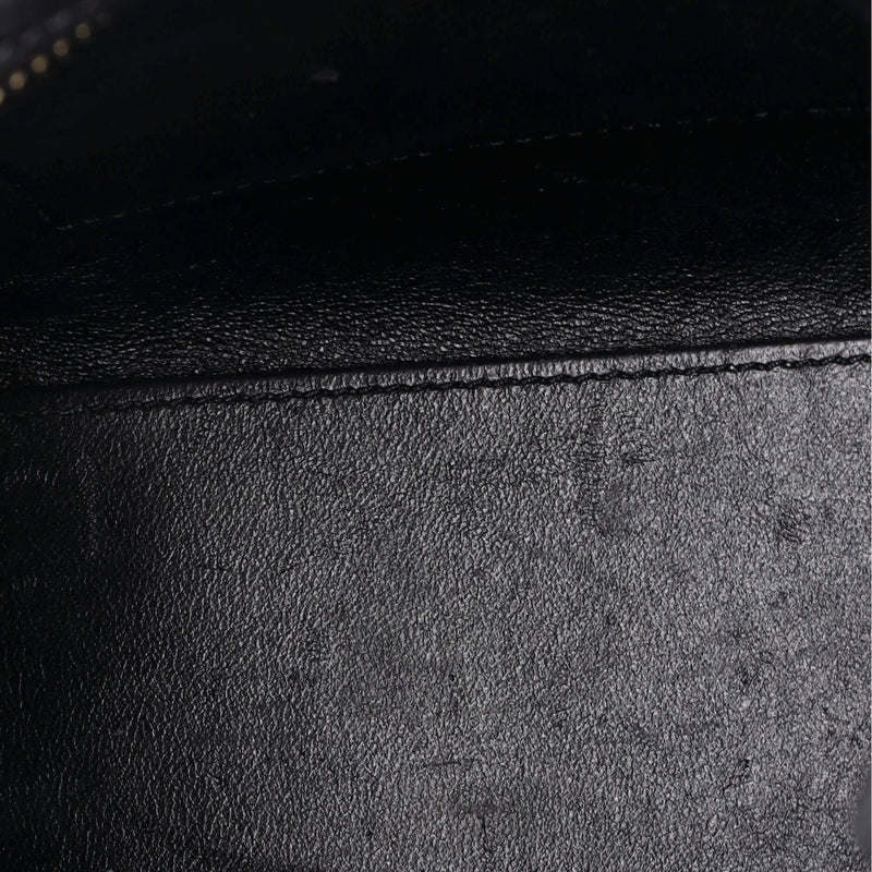 Tricolor Luggage Bag Leather Nano