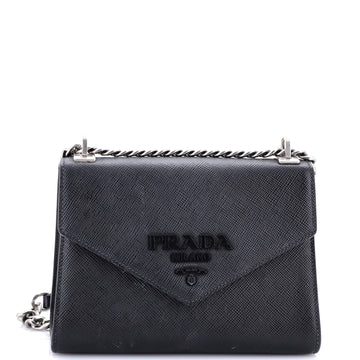 Monochrome Shoulder Bag Saffiano Leather
