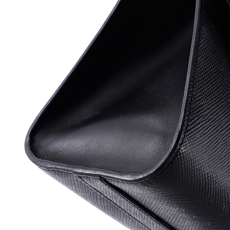 Monochrome Shoulder Bag Saffiano Leather