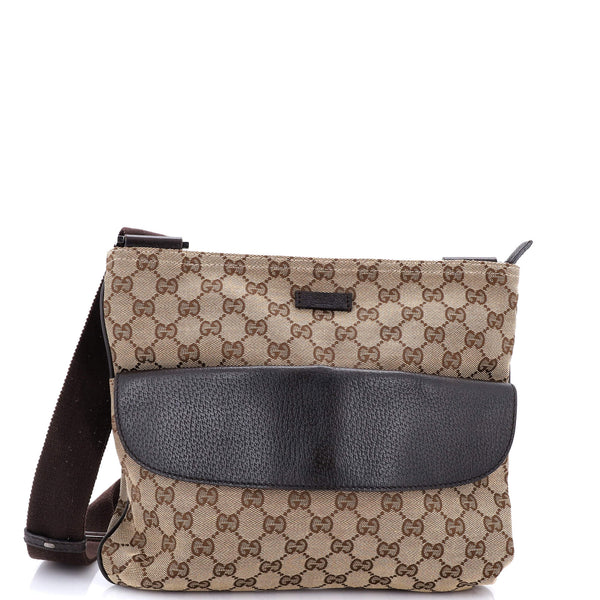 Front Pocket Messenger Bag Gg Canvas