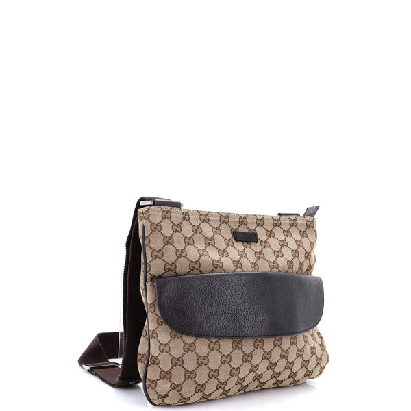 Front Pocket Messenger Bag Gg Canvas