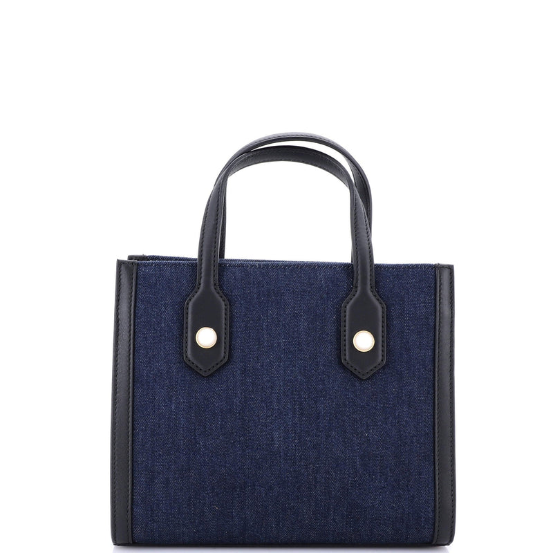 Tiger Pearl Tote Embroidered Denim