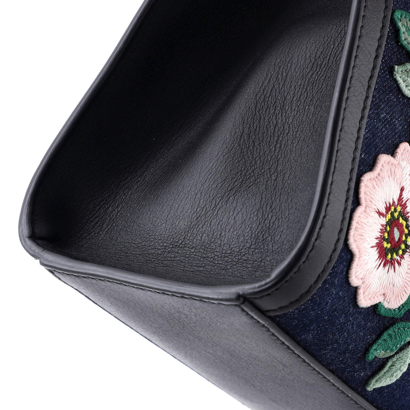 Tiger Pearl Tote Embroidered Denim