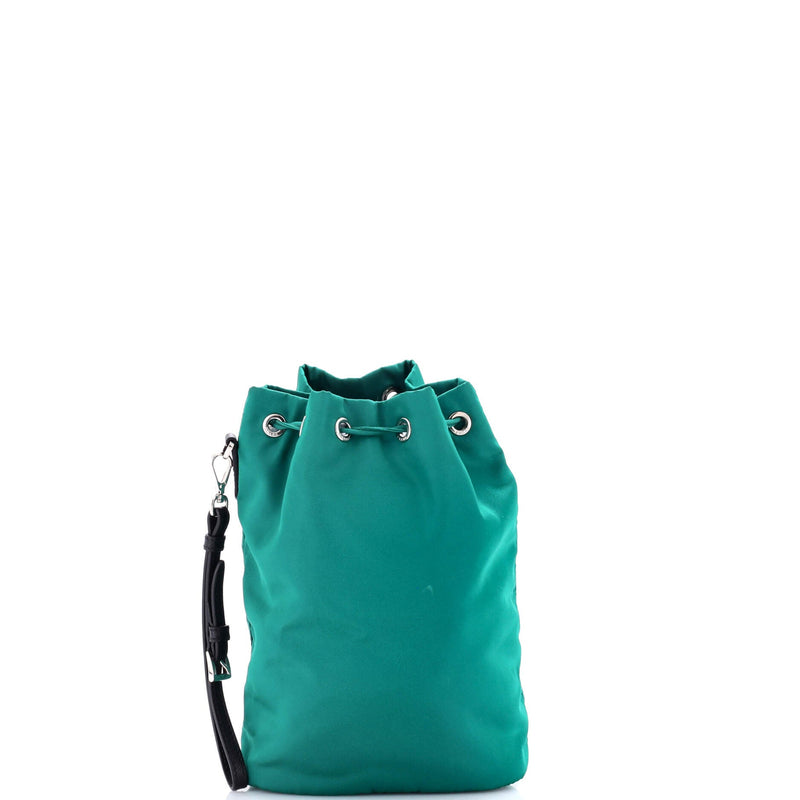 Drawstring Wristlet Bucket Bag Tessuto