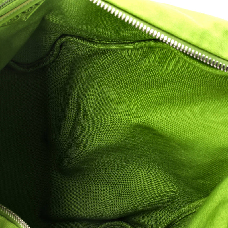 Triangle Logo Zip Crossbody Bag Embossed