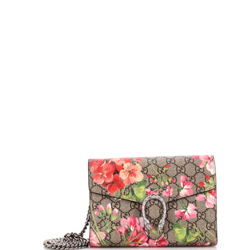 Dionysus Chain Wallet Blooms Print Gg
