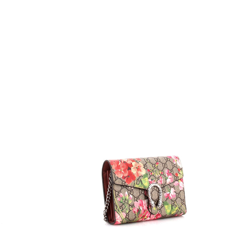 Dionysus Chain Wallet Blooms Print Gg