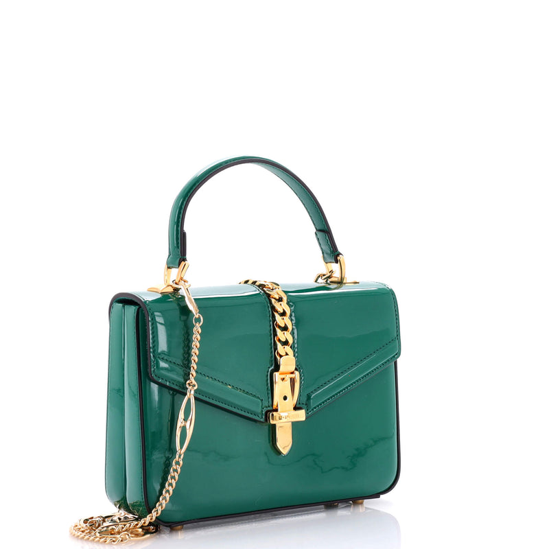 Sylvie Top Handle Bag Patent Mini