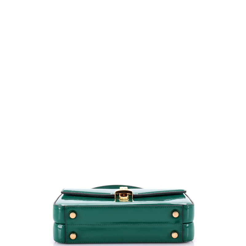 Sylvie Top Handle Bag Patent Mini