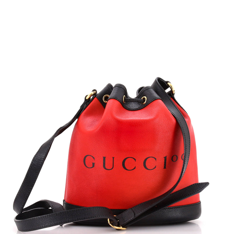Bucket Bag Printed Leather