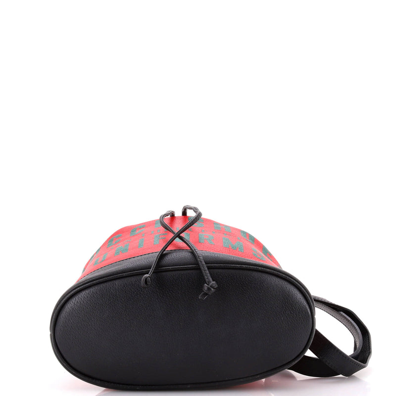Bucket Bag Printed Leather