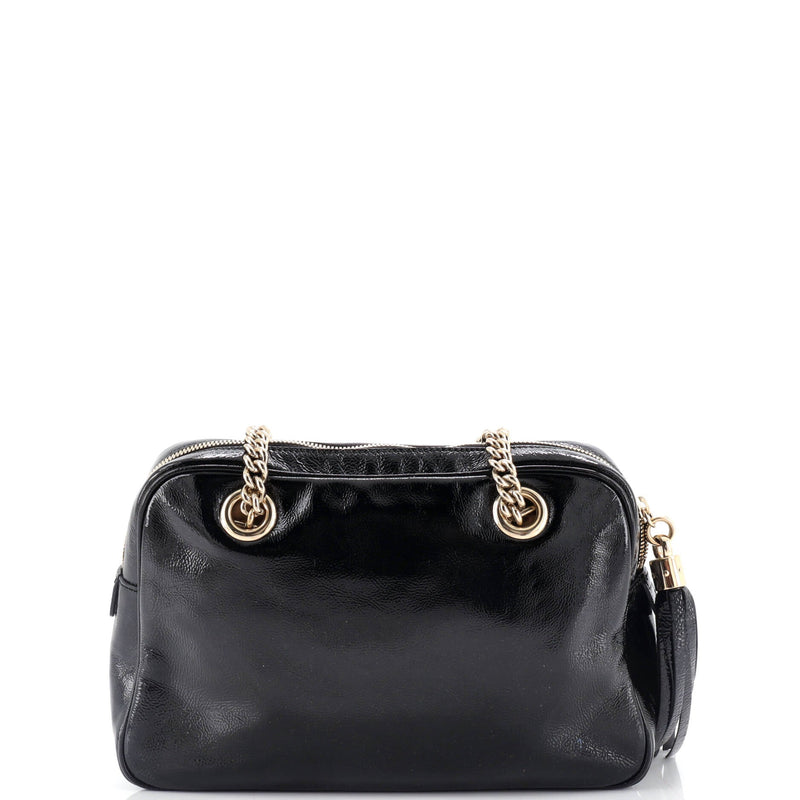 Soho Chain Zip Shoulder Bag Patent Small