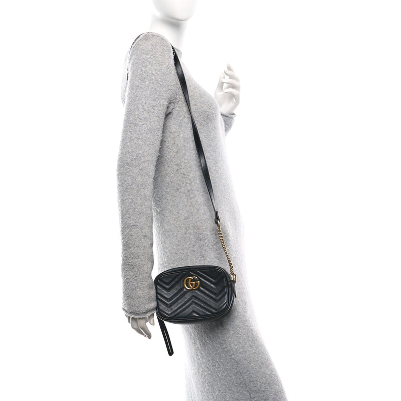 Gucci Calfskin Matelasse Mini Gg Marmont