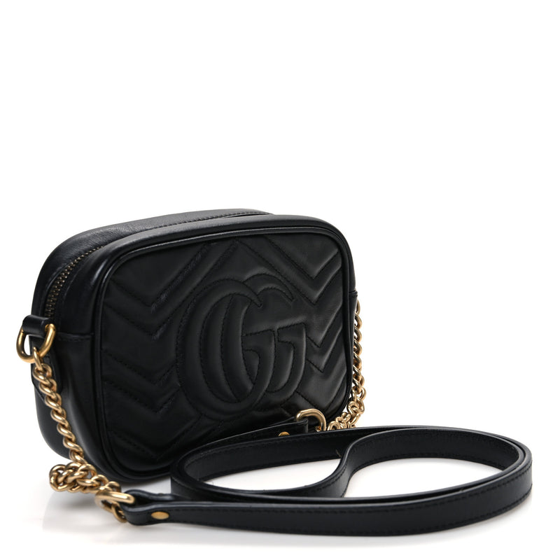 Gucci Calfskin Matelasse Mini Gg Marmont