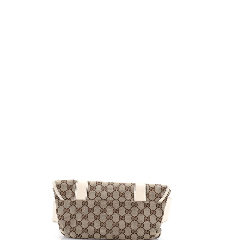 Double Belt Flap Messenger Gg Canvas