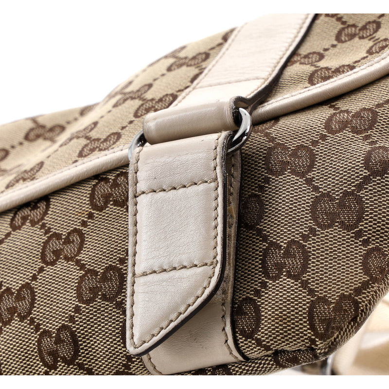 Double Belt Flap Messenger Gg Canvas