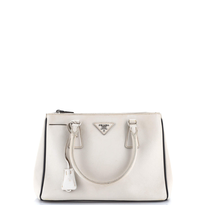 Double Zip Lux Tote Saffiano Leather