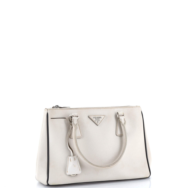 Double Zip Lux Tote Saffiano Leather