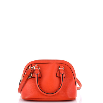 Convertible Dome Satchel Leather Mini