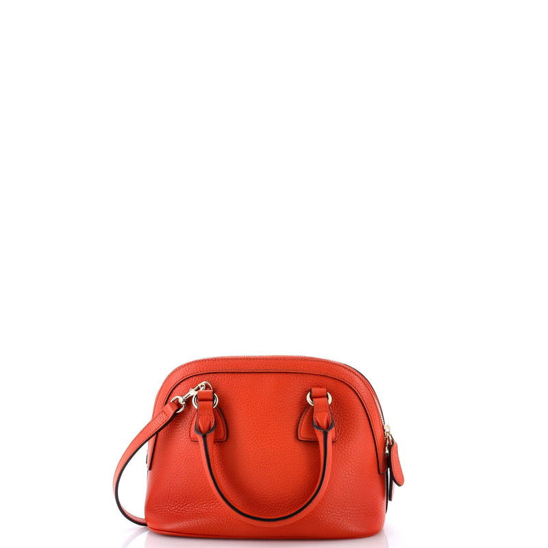 Convertible Dome Satchel Leather Mini