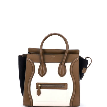 Tricolor Luggage Bag Leather Mini