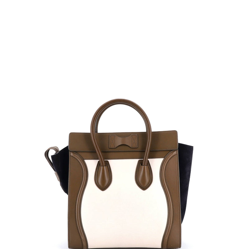 Tricolor Luggage Bag Leather Mini